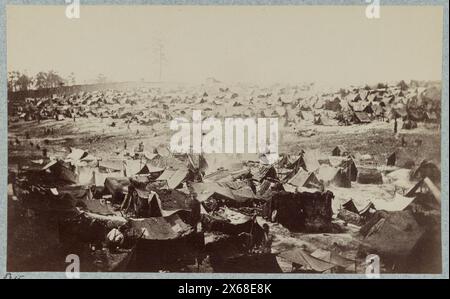 Andersonville Prison, Ga, 17. August 1864. Nordwestansicht der Stockade, Bürgerkriegsfotos 1861-1865 Stockfoto