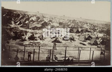 Andersonville Prison, Ga, 17. August 1864. Südansicht der Stockade, Fotos des Bürgerkriegs 1861-1865 Stockfoto