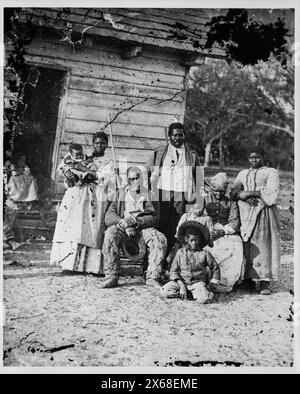 Fünf Generationen auf Smith's Plantation, Beaufort, South Carolina, Civil war Photos 1861-1865 Stockfoto