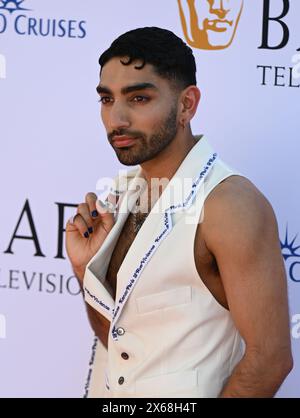 LONDON, ENGLAND – 12. MAI: Mawaan Rizwan nimmt an den BAFTA Television Awards 2024 mit P&O Cruises in der Royal Festival Hall in London Teil. Quelle: Siehe Li/Picture Capital/Alamy Live News Stockfoto