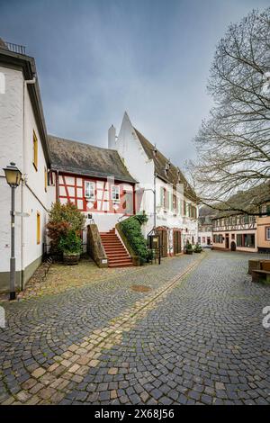 Historisches Stadtzentrum in Oestrich (Rheingau), Hessen, Deutschland Stockfoto