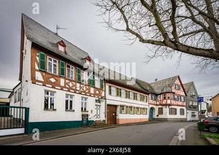 Historisches Stadtzentrum in Oestrich (Rheingau), Hessen, Deutschland Stockfoto