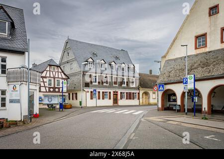 Historisches Stadtzentrum in Oestrich (Rheingau), Hessen, Deutschland Stockfoto