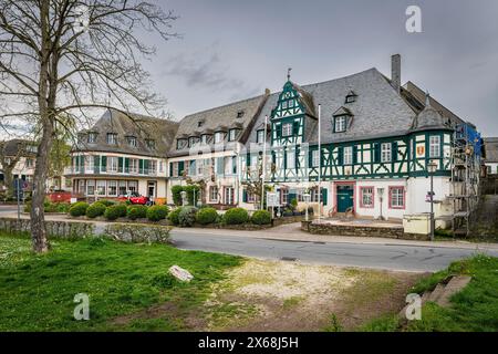 Historisches Stadtzentrum in Oestrich (Rheingau), Hessen, Deutschland Stockfoto