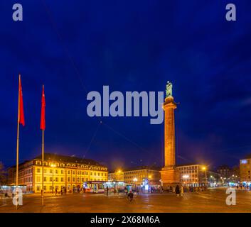 Darmstadt, Platz Luisenplatz mit Ludwig-Denkmal im Stadtteil Bergstraße, Hessen, Deutschland Stockfoto