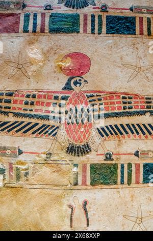 Hieroglyphen in Grabmal im Totenberg in Siwa Oase, Ägypten Stockfoto