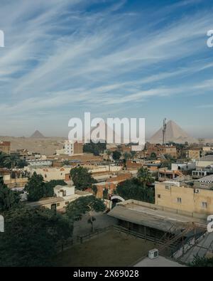 Blick auf die Pyramide von Gizeh. Ägypten Stockfoto