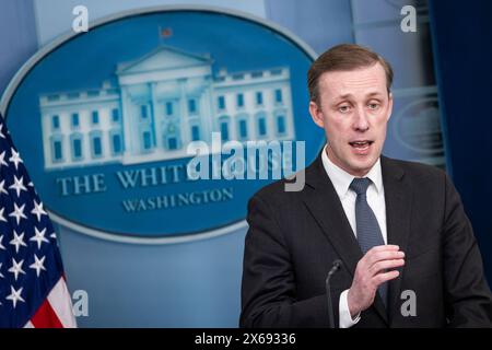 Washington, Usa. Mai 2024. Der nationale Sicherheitsberater Jake Sullivan spricht während des Daily Press Briefing am 13. Mai 2024 im Weißen Haus in Washington, DC (Foto: Samuel Corum/SIPA USA) Credit: SIPA USA/Alamy Live News Stockfoto