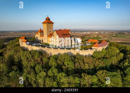 Veste Wachsenburg aus der Luft gesehen, Amt Wachsenburg, Thüringen, Deutschland Stockfoto