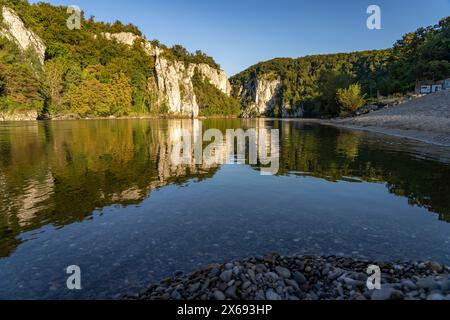 Die Weltenburger enge, Donauschlucht bei Weltenburg, Bayern, Deutschland Stockfoto