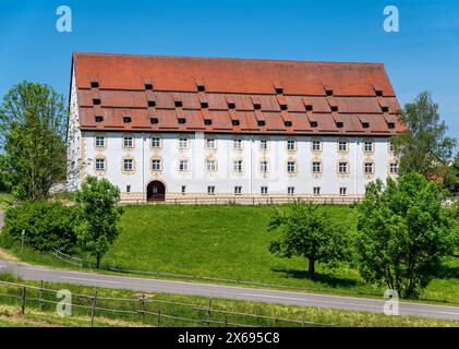 Die Reichsabtei Ochsenhausen war ein Benediktinerkloster, das von 1090 bis 1803 St. Georg gewidmet war Stockfoto