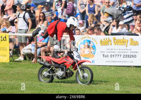 11. Mai 2024 das Imps-Motorradausstellungsteam trat auf der Nottinghamshire County Show vor Stockfoto