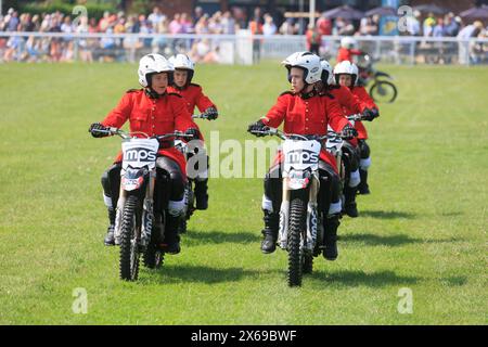 11. Mai 2024 das Imps-Motorradausstellungsteam trat auf der Nottinghamshire County Show vor Stockfoto