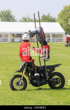 11. Mai 2024 das Imps-Motorradausstellungsteam trat auf der Nottinghamshire County Show vor Stockfoto