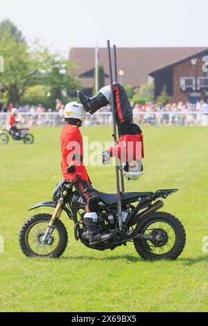 11. Mai 2024 das Imps-Motorradausstellungsteam trat auf der Nottinghamshire County Show vor Stockfoto