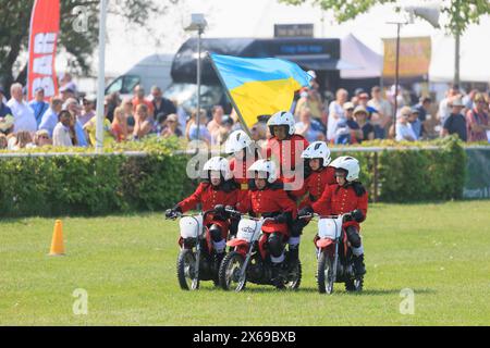 11. Mai 2024 das Imps-Motorradausstellungsteam trat auf der Nottinghamshire County Show vor Stockfoto