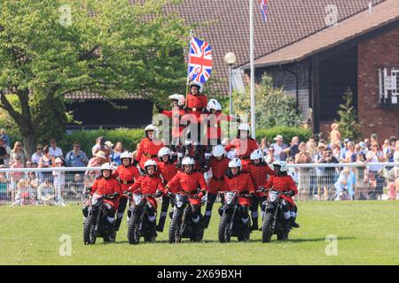 11. Mai 2024 das Imps-Motorradausstellungsteam trat auf der Nottinghamshire County Show vor Stockfoto