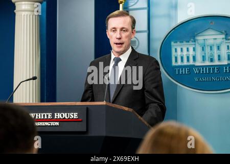 Washington, District of Columbia, USA. Mai 2024. Nationaler Sicherheitsberater JAKE SULLIVAN spricht bei einer Pressekonferenz im Pressebriefing-Raum des Weißen Hauses im Weißen Haus in Washington, D.C. (Kreditbild: © Michael Brochstein/ZUMA Press Wire) NUR REDAKTIONELLE VERWENDUNG! Nicht für kommerzielle ZWECKE! Stockfoto