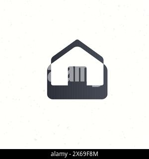 Scheune- oder Home-Symbol, Haus-Symbol. Residenzsymbol. Abbildung des Rohteils-Vektors auf weißem Hintergrund isoliert. Stock Vektor