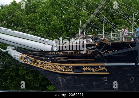 Greenwich, London, England, Vereinigtes Königreich; SV Cutty Sark – Teeklipper aus dem 19. Jahrhundert. Jahrhundert Klipper; Clíper del siglo XIX Stockfoto