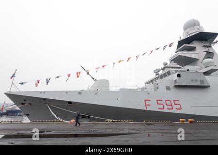 Italienisch ITS Luigi Rizzo F595 eine Fregatte der Carlo Bergamini-Klasse im Hafen von Gdynia, Polen © Wojciech Strozyk / Alamy Stock Photo Stockfoto