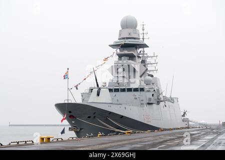 Italienisch ITS Luigi Rizzo F595 eine Fregatte der Carlo Bergamini-Klasse im Hafen von Gdynia, Polen © Wojciech Strozyk / Alamy Stock Photo Stockfoto