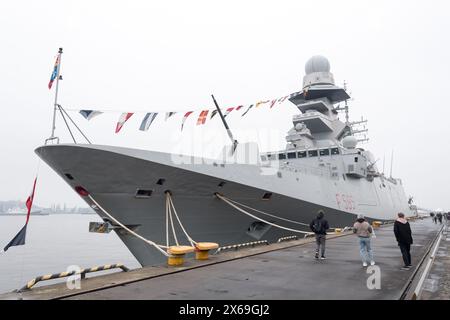 Italienisch ITS Luigi Rizzo F595 eine Fregatte der Carlo Bergamini-Klasse im Hafen von Gdynia, Polen © Wojciech Strozyk / Alamy Stock Photo Stockfoto