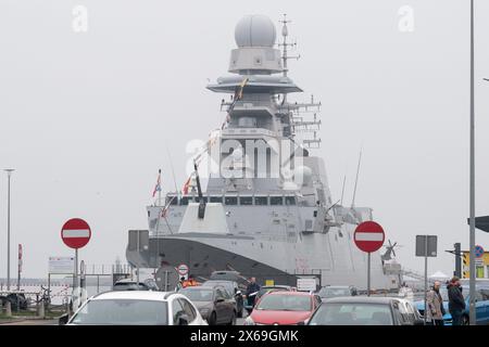 Italienisch ITS Luigi Rizzo F595 eine Fregatte der Carlo Bergamini-Klasse im Hafen von Gdynia, Polen © Wojciech Strozyk / Alamy Stock Photo Stockfoto