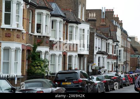 London, England, Vereinigtes Königreich; viktorianische Reihenhäuser in Greenwich; Casas adosadas victorianas Stockfoto