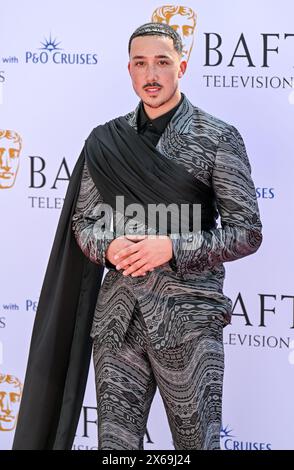 LONDON, ENGLAND – 12. MAI: Kyron Hamilton nimmt an den BAFTA Television Awards 2024 mit P&O Cruises in der Royal Festival Hall in London Teil. Quelle: Siehe Li/Picture Capital/Alamy Live News Stockfoto