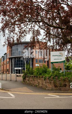 Das Westfields-Gebäude in Sandbach Cheshire, dem Hauptquartier des Cheshire East Council Stockfoto