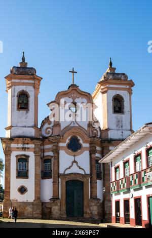 Ouro Preto, Minas Gerais, Brasilien - 3. Mai 2024: Basilika Nossa Senhora do Pilar Stockfoto