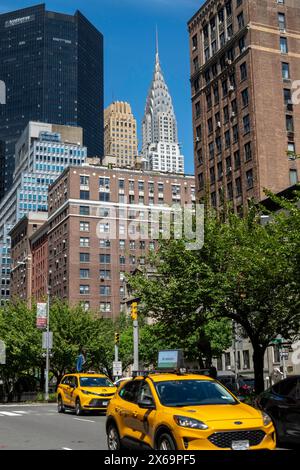Bürogebäude von der Park Avenue in Murray Hil, 2024, NYC, USA Stockfoto