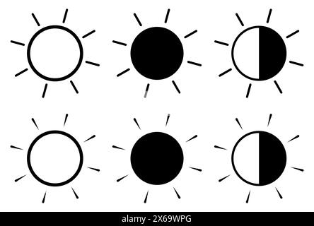 Symbol Sonne Sonnenphase Abbildung. Stock Vektor