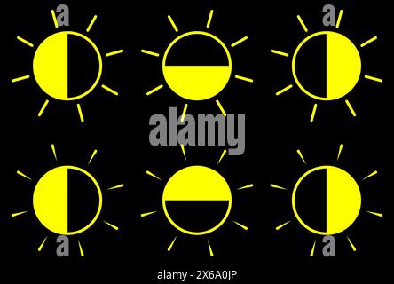 Symbol Sonne Sonnenphase Abbildung. Stock Vektor