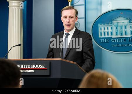 Washington, Usa. Mai 2024. National Security Advisor Jake Sullivan sprach bei einem Pressegespräch im White House Press Briefing Room im Weißen Haus in Washington, DC. Quelle: SOPA Images Limited/Alamy Live News Stockfoto