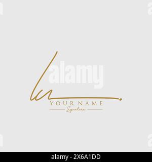 IU-Signatur-Logo-Vorlage Stock Vektor