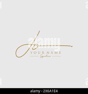 JO-Signatur-Logo-Vorlage Stock Vektor
