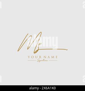 Ms Signature-Logo-Vorlage Stock Vektor