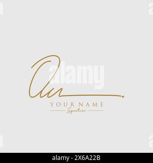 Vorlage für Unterschriftenlogo für OE Stock Vektor