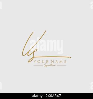 VS. Signatur-Logo-Vorlage Stock Vektor