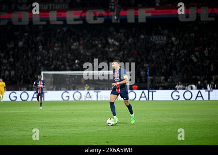 Paris, Frankreich. Mai 2024. Kylian Mbappe während des Ligue 1-Fußballspiels Paris Saint-Germain PSG VS Toulouse TFC am 12. Mai 2024 im Parc des Princes Stadion in Paris, Frankreich - Foto Victor Joly/DPPI Credit: DPPI Media/Alamy Live News Stockfoto