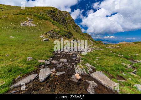 Der Wanderweg zu den Sieben Rila-Seen in Bulgarien Stockfoto