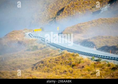 Crown Range Road - Neuseeland Stockfoto