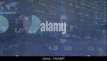 Bild von Statistiken und der Verarbeitung von Finanzdaten Stockfoto