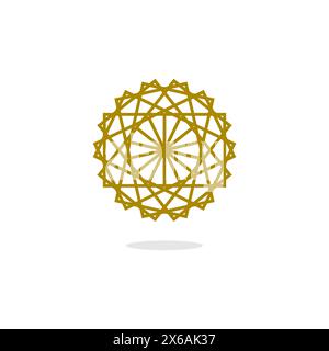 Islamisches geometrisches Ornament-Symbol-Motiv. Wandvorlage mit Dekorationstextur Stock Vektor