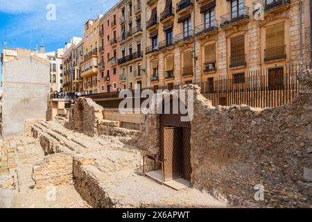 Überreste des circ romÃ in der Altstadt von Tarragona, Spanien Tarragona Katalonien Spanien *** Reste des circ romÃ in der Altstadt von Tarragona, Stockfoto