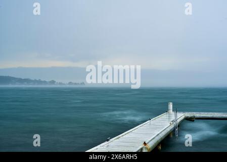 Sturm über Lake Macquarie Stockfoto