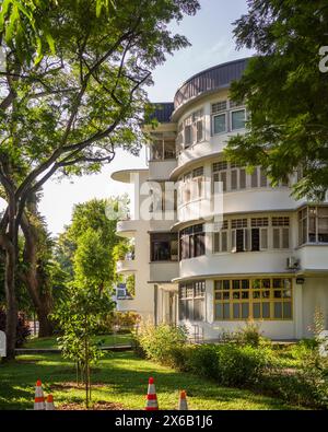 Tiong Bahru modernistische begehbare Apartments in Singapur, entworfen im stromlinienförmigen Moderne Stil von Singapore Improvement Trust (SIT) Stockfoto