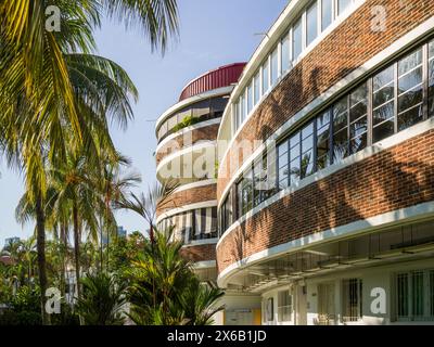 Tiong Bahru modernistische begehbare Apartments in Singapur, entworfen im stromlinienförmigen Moderne Stil von Singapore Improvement Trust (SIT) Stockfoto